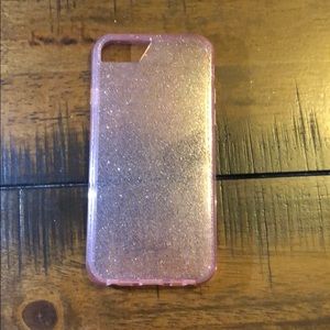 Pink glitter iPhone 8 case